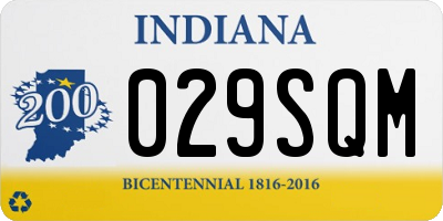 IN license plate 029SQM