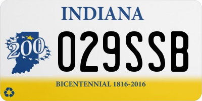 IN license plate 029SSB