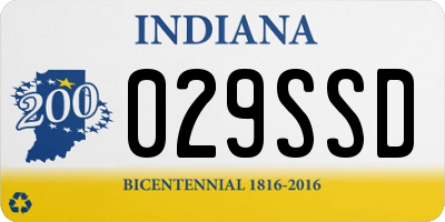 IN license plate 029SSD