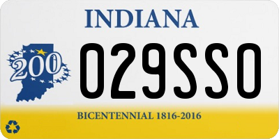 IN license plate 029SSO