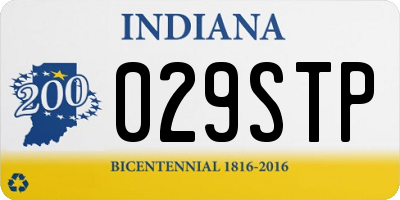 IN license plate 029STP
