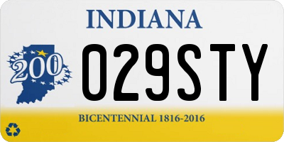 IN license plate 029STY