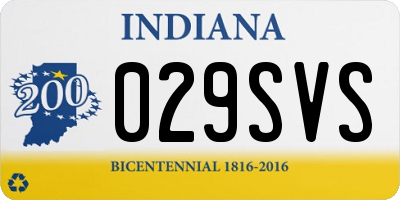 IN license plate 029SVS