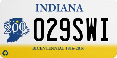 IN license plate 029SWI