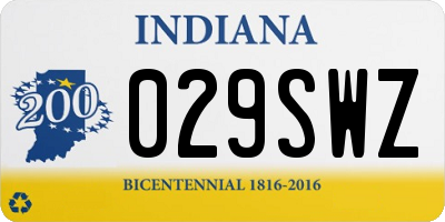 IN license plate 029SWZ