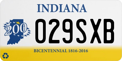 IN license plate 029SXB
