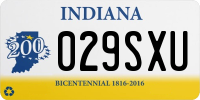 IN license plate 029SXU