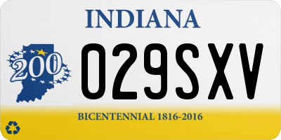 IN license plate 029SXV