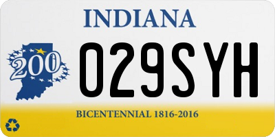 IN license plate 029SYH