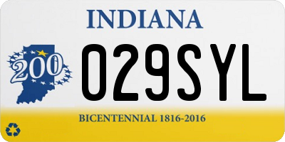 IN license plate 029SYL