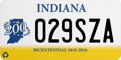 IN license plate 029SZA