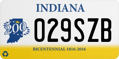 IN license plate 029SZB