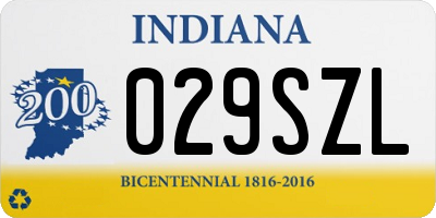 IN license plate 029SZL
