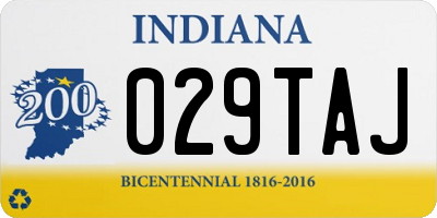 IN license plate 029TAJ