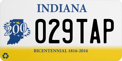 IN license plate 029TAP
