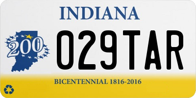 IN license plate 029TAR