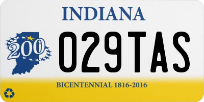IN license plate 029TAS