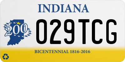 IN license plate 029TCG