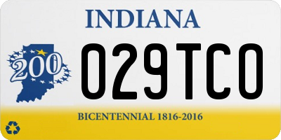IN license plate 029TCO