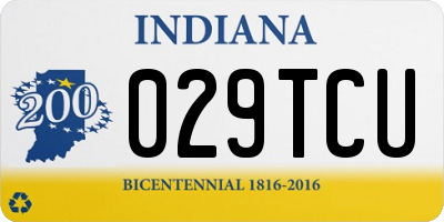 IN license plate 029TCU