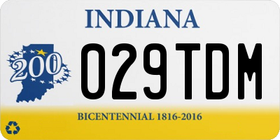 IN license plate 029TDM