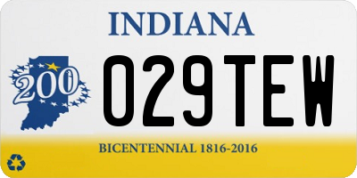 IN license plate 029TEW