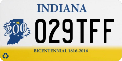 IN license plate 029TFF