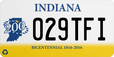 IN license plate 029TFI