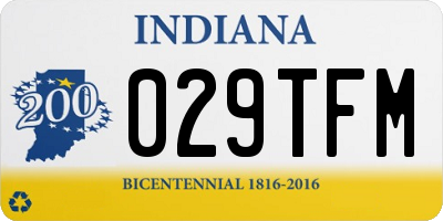 IN license plate 029TFM