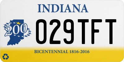 IN license plate 029TFT