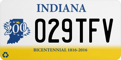 IN license plate 029TFV