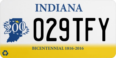IN license plate 029TFY