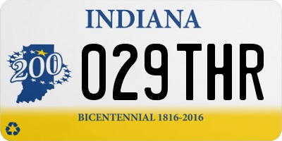 IN license plate 029THR