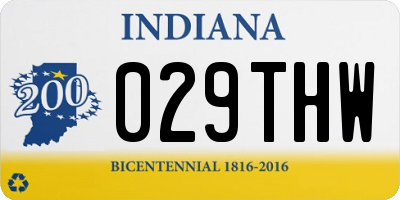 IN license plate 029THW