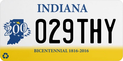 IN license plate 029THY