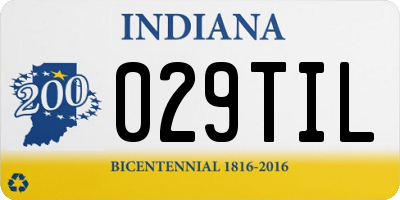 IN license plate 029TIL