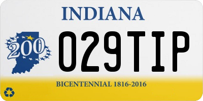 IN license plate 029TIP