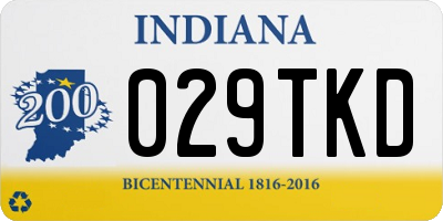 IN license plate 029TKD