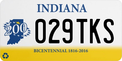 IN license plate 029TKS