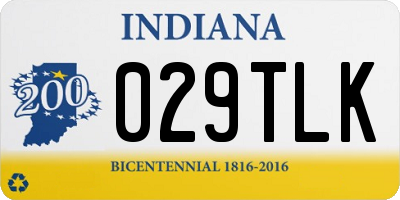 IN license plate 029TLK
