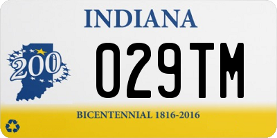 IN license plate 029TM