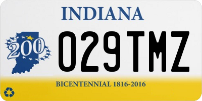 IN license plate 029TMZ
