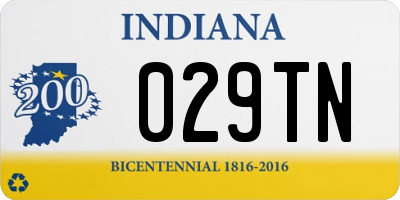 IN license plate 029TN