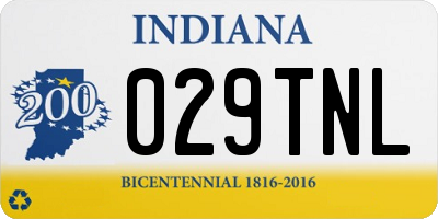 IN license plate 029TNL