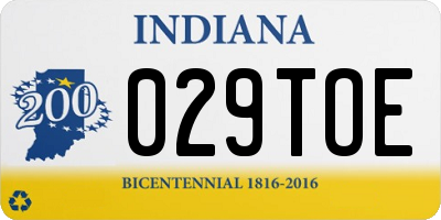IN license plate 029TOE