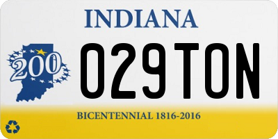 IN license plate 029TON