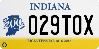 IN license plate 029TOX