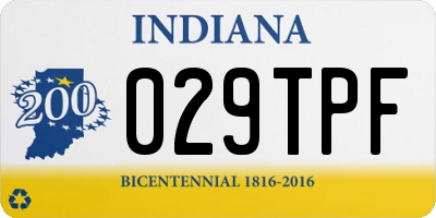 IN license plate 029TPF