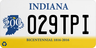 IN license plate 029TPI