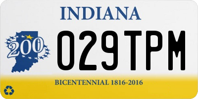 IN license plate 029TPM